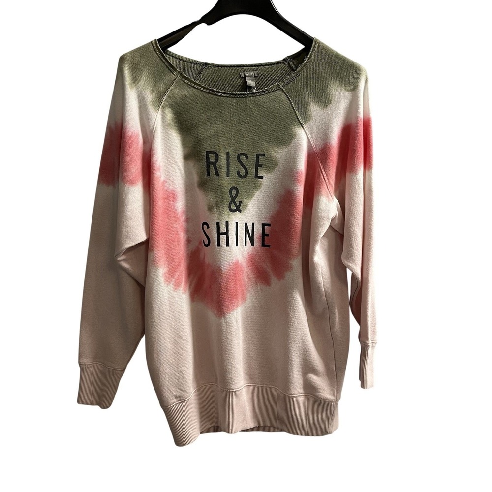 Arie Sweatshirt Tie Dye Oversized Rise & Shine Size S Distressed Lounge Comfort